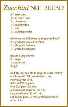 a recipe for zucchini nut bread with instructions to make it in the microwave