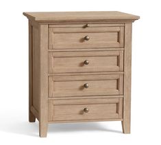 a wooden chest of drawers with four drawers on each side and one drawer at the top