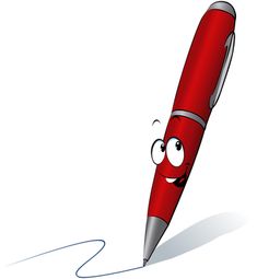 a red pen with eyes drawn on it