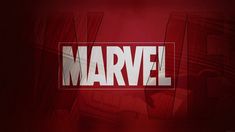 the logo for marvel is displayed on a red and black background with white letters that spell out the word