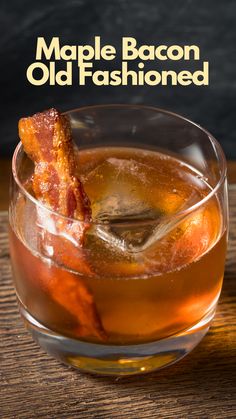 Maple Bacon Old Fashioned Bacon Old Fashioned Cocktail, Maple Bacon Old Fashioned, Maple Bourbon Old Fashioned, Smoked Cocktails Drink Recipes, Smoked Old Fashioned Cocktail, Bacon Cocktails, Maple Bourbon Cocktail, Old Fashioned Recipes Cocktail