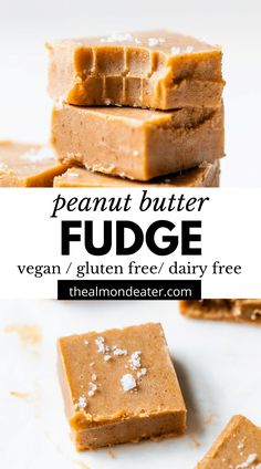 peanut butter fudge is an easy and delicious dessert that's ready to be eaten