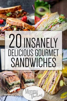 20 gourmet sandwiches perfect for lunch