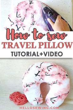 how to sew travel pillow with video