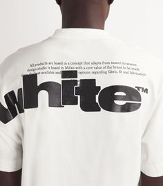 Find OFF-WHITE Cotton Shared Logo T-shirt on Editorialist. Off-White has always maintained a sense of pride in its every collection, especially those that strengthen the legacy of the late Virgil Abloh. This T-shirt certainly does the designer proud, updating its logo with a bold typeset style that curves around the shoulder to reveal script that hails the Houses use of the best and most exclusive fabrics. Virgil Abloh Style, Share Logo, Minimal Shirt Design, Clothing Logo Design, Off White Tees, Bold Logo Design, Free T Shirt Design, Off-white Logo, Logo With A