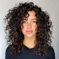 ong-layered-curly-hair-face-framing Face Framing Curls, Curly Hair Face Framing, Long Layered Curly Hair Face Framing, Hair Face Framing, Long Layered Curly Hair, 3c Curly Hair, Natural Curly Hair Cuts, Layered Curly Hair, Framing Layers