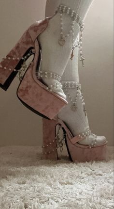 Fashion Design Inspiration, Heels Aesthetic, Fashion Shoes Heels, Kawaii Shoes, Funky Shoes