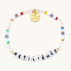 Resilience- Best Of Bracelet Bead Word Bracelet, Little Words Project, Cute Words, Word Bracelet, Rainbow Bright, To Be Kind, Handcrafted Bracelets, Cute Boutiques, Crystal Beads Bracelet