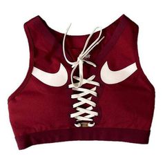 (WMNS) Nike Dri-FIT Swoosh Air Force 1 Sports Bra 'Red White' DD1433-677 Red Sports Bra, Nike Tops, Air Force 1, Nike Dri Fit, Dri Fit, Air Force, Red And White, Force, Sports Bra