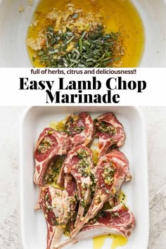 an easy lamb chop marinade recipe with herbs and deliciousness