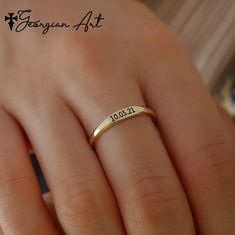 Dainty solid gold ring with engraved cross and your special date. Wear it separate or stack them together. Ring can be engraved in 10k, 14K or 18K solid gold. Great gift for Christmas, Ester, graduation, birthday, etc. Metal choices: 10K solid gold (Yellow, rose or white) 14K solid gold (Yellow, rose or white) 18K solid gold (Yellow, rose or white Choose your desired ring size. ------PRODUCTION TIMELINE------------ Allow, 2-3 weeks for production. If you need to personalize it, add 1 more week. Date Engraved Ring, Engraved Rings Personalized, Date Ring, Graduation Ring, Hand Jewelry Rings, Graduation Rings, Engraved Cross, Engagement Rings Couple, Cute Engagement Rings