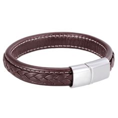 Brown Colored Genuine Leather Bracelet for men Leather Bracelet For Men, Genuine Leather Bracelet, Bracelet For Men, Steel Jewelry, Stainless Steel Jewelry, Bracelets For Men, Brown Color, Leather Bracelet, Mens Jewelry