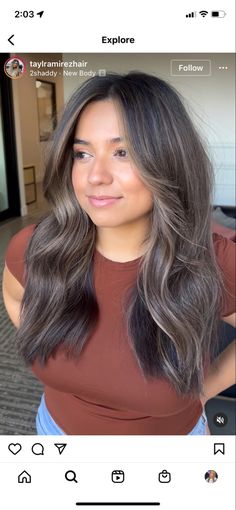 Balayage Ash Brown, Ash Brown Hair Balayage, Balayage Ash, Mushroom Hair, Black Hair Balayage, Brown Hair Inspo, Balayage Hair Dark, Dark Hair With Highlights