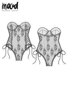 an image of a woman's swimsuit with laces on the bottom and side