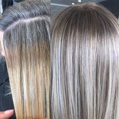 Line Of Demarcation Hair, Platinový Blond, Dimensional Hair Color, Hair Gloss, Hair Color Options, Gray Hair Growing Out, Hair Trim