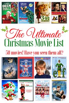 the ultimate christmas movie list 50 movies have you seen them all? by various authors