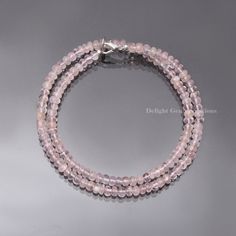 PRODUCT DETAIL : ITEM : MORGANITE BEADED NECKLACE ITEM CODE : DGC4168 ITEM NAME :NECKLACE GEMSTONE : PINK MORGANITE BERYL BEADS SHAPE : SMOOTH RONDELLE LENGTH : 18 INCH BEADS SIZE : 5mm-5.25mm APPROX WEIGHT : 85 Cts. APPROX CUSTOMIZATION/BULK ORDER : AVAILABLE PLEASE FEEL FREE TO CONTACT IF YOU REQUIRE ANY FURTHER INFORMATION. Morganite Beads Necklace, Iolite Necklace, Tiny Jewelry, Faceted Bead Necklace, Red Quartz, Round Bead Necklace, Tigers Eye Necklace, Stone Bangle, Tiger Eye Bracelet