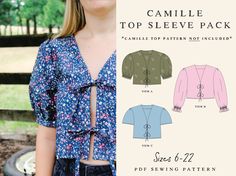 the camile top sleeve pack sewing pattern