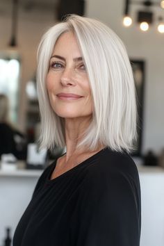 Beauty and Makeup: #beauty, #makeup, #skincare, #haircare Graduated Mid Length Hair, Lob Haircut Fine Wavy Hair, Fine Hair Lob With Bangs, 50th Hairstyles For Women, Long Bob Hairstyles Fine Hair, Over 50 Blonde Hairstyles, Shoulder Length Hair 40 Year Old, Medium Blonde Bobs Fine Hair, Lob Haircut With Bangs Fine Hair