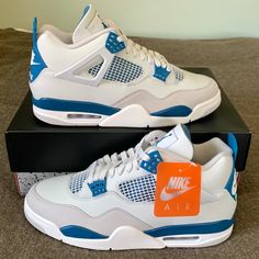 Jordan 4 ‘Military Blue’ (2024) Size: Men’s 12 Condition: Brand New Deadstock In The Box With Proof Of Purchase From Snkrs (Got Them On The Shock Drop A Few Wks Ago!). Sku:Fv5029-141 From A Smoke-Free Home. Will Ship Out To The Buyer Double-Boxed, Same Or Next Day After Purchased. Shoes Blue Jordans, Blue Jordans 4s, Blue Jordan 4’s, J4 Shoes, Jordan 4 Custom, Jordan 4 Military Blue, Blue And White Shoes, Military Blue 4s, Jordan 4 Shoes