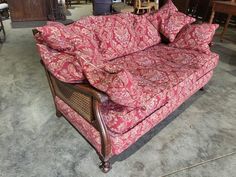 a couch that is sitting on the floor