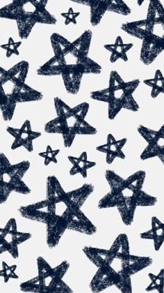 black and white stars drawn on paper with blue ink in the middle, against a white background