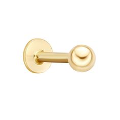 Crafted from 14k gold, and polished to a brilliant shine, this labret lip stud enhances your stylish look. Crafted from 14k gold, and polished to a brilliant shine, this labret lip stud enhances your stylish look. Length: 12 mm Width: 3.5 mm Gauge: 16g Thread: external Metal: 14k gold Finish: polished Packaging: pouch Size: One Size. Color: Yellow. Gender: female. Age Group: adult. Material: 14 Kt Gold. Modern 14k Yellow Gold Piercings, Classic 14k Yellow Gold Nose Studs, Classic Gold Round Nose Studs, Classic Gold Round Piercings, Classic Round Internally Threaded Nose Studs, Classic Yellow Gold Internally Threaded Nose Studs, Packaging Pouch, Lip Stud, Types Of Piercings