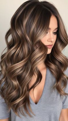 Brown Balayage On Light Brown Hair, Dark Brown Fall Hair Balayage Hairstyle, Hair Colors Highlight, Ombre Hair Brown To Blonde, Dark Brown Hair With Blonde Balayage, Hair Color Ideas For Brunettes For Fall, Balayage Brown To Blonde, Dark Caramel Balayage, Ombre Balayage Hair