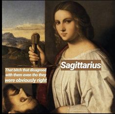 an image of a painting with the caption sagitarius