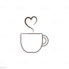 a coffee cup with a heart on top