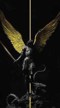 At Michael The Archangel, Saint Michael Wallpaper, St Michael The Archangel Wallpaper, Angel Wallpaper Aesthetic Black, St Michael Wallpaper, Archangel Michael Aesthetic, Angel Michael Archangel, Archangel Michael Wallpaper, Christ Wallpaper Aesthetic