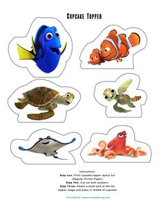 ARE YOU HOSTING A FINDING DORY PARTY? If the answer is yes, here is a set of free printable Finding Dory Birthday Party Decorations. Our FINDING DORY BIRTHDAY PARTY DECORATIONS include everything you need to have an amazing party. We’ve also included a few other party ideas such as quick and easy DIY Rescue Dory Game party game, DIY … Nemo Characters, Nemo Baby Shower, Finding Nemo Baby, Finding Dory Birthday Party, Finding Nemo Characters, Dory Birthday Party, Finding Dory Party, Finding Nemo Party, Finding Dory Birthday