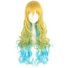 You can make it into any style according to your need. Breathable rose net, lightweight, makes you feel very comfortable when you wear this wig. This cute wig is also a good gift for your friends or family. This wig isn't a lace wig, and there are no combs within the wig, there are 2 adjustable straps to make it stay on your head. Human hair wigs with realistic hairlines, make it just like your hair, everyone will be surprised how realistic this wig is. Made of heat-resistant synthetic fiber, wi Blue Wigs, Cute Wig, Blue Wig, Hair Wigs For Women, Real Hair, Wigs For Women, Lace Wig, Wig Cap, Hair Wigs