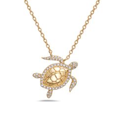 Birmingham Jewelry Item Number: BJNK12754WD Women's Gold Necklace Turtle With Diamonds 14K Yellow Gold Chain Included: 16" - 18" Adjustable Diamond: 61 round 0.14ct *The possibilities are not limited to the options in the dropdown. For pricing on further customizations & special options, please call: 1-586-939-5100 Bassali Jewelry, Instagram Ring, Bvlgari Jewelry, Pendant Sets, Turtle Jewelry, Wedding Rings Round, Turtle Necklace, Turtle Pendant, Gold Necklace Women