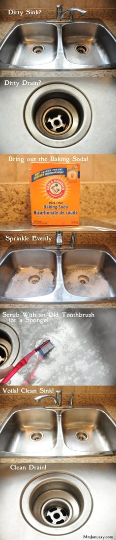 there are three different types of sinks in the bathroom and one is stainless steel with an orange tag on it