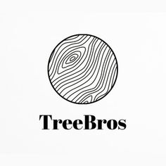 the logo for tree bros is shown in black and white