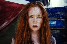 SUNNYCHILD by Irella Konof Woman With Freckles, People With Red Hair, Beautiful Freckles, Fair Complexion, Freckles Girl, Freckle Face