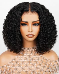 PRICES MAY VARY. 5x6 Wear and Go Glueless Lace Front Deep Curly Bob Wigs Human Hair Material: High Quality Brazilian Human Hair, Healthy and Vibrant, Comfortable Against Skin. Natural Black Color bob wig human hair,Pre Plucked Hairline with Baby Hair,Pre Bleached Tiny Knots,Looks Realistic as your own hair,Glueless Lace Front Wigs Human Hair. Wear and Go Glueless Wigs Human Hair Pre-cut lace meaning you don't need to use any glue or gel. It's easy to wear and is perfect for beginners. Just wear Color Bob, Curly Bob Wig, Wig Lace Front, Curly Bob Wigs, Glueless Wigs, Hair Healthy, Women's Wigs, Wig Lace, Wig Human Hair