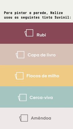 four different colors with the words in spanish