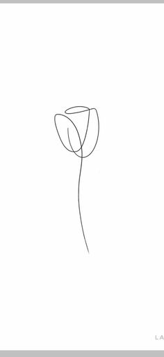 a line drawing of a single flower on a white background with the word love written below it