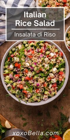 a salad in a white bowl on top of a table