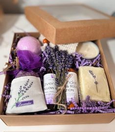 Our Lavender Gift Box is the perfect blend of elegance and relaxation, featuring a collection of premium handcrafted lavender products designed to indulge the senses and soothe the soul. Each box contains a handmade lavender soap, a rich moisturizing lavender lotion, lavender pillow mist, a calming sage and lavender candle, lavender bud sachet, fizzy bath bomb and a small lavender dried bundle. Our lavender gift box includes: 2 oz bottle of Lavender Hand and Body Lotion A luxurious lotion enrich Handmade Lavender Soap, Lavender Products, Sage And Lavender, Lavender Pillow, Care Basket, Lavender Lotion, Relaxing Night, Lavender Pillows, Lavender Gifts