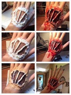 Saw this Halloween makeup and decided to try it myself! Zombie Costume Diy Women, Fx Makeup Wounds, Zombie Nurse Costume Diy, Fake Gore Makeup, Halloween Scary Costumes Women, Zombie Ideas Costume, Stitches Makeup Halloween, Special Effects Makeup Ideas Horror, Sfx Makeup Wounds