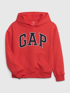 Arch Logo, Gap Kids, Boys Hoodies, Red Hoodie, Knit Cotton, Moving Forward, Soft Knits, Gap, Arch