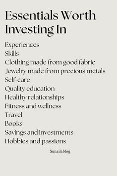 Discover the best investments for personal growth, style, and well-being. From timeless experiences to must-have essentials, elevate your life with smart choices. 💡✨ #QualityLiving #SmartInvestments #personalgrowth  Feel free to tweak it to better fit your style! Aesthetic Routines, Glow Getter, Women Tips, Savings And Investment, Learn Another Language, Highly Effective People, Elevate Your Life, Classy Fits, Self Inspirational Quotes