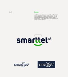 the logos for smart electronics are shown in different colors and font styles, including blue, green