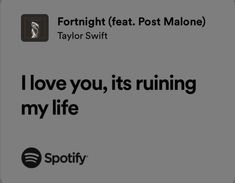 i love you, it's running my life by fortnight feat post malone