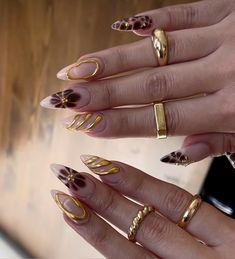 Nails Medium Almond, Nail Types, Press On Nails Medium, Medium Almond, October Nails, Nagel Tips, Smink Inspiration, Makijaż Smokey Eye, Nails Medium