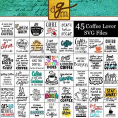 the coffee lover's svg files