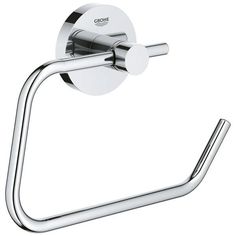 the chrome toilet paper holder is shown